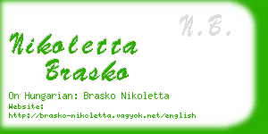 nikoletta brasko business card